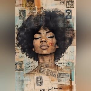 4pc=African American Women Prints